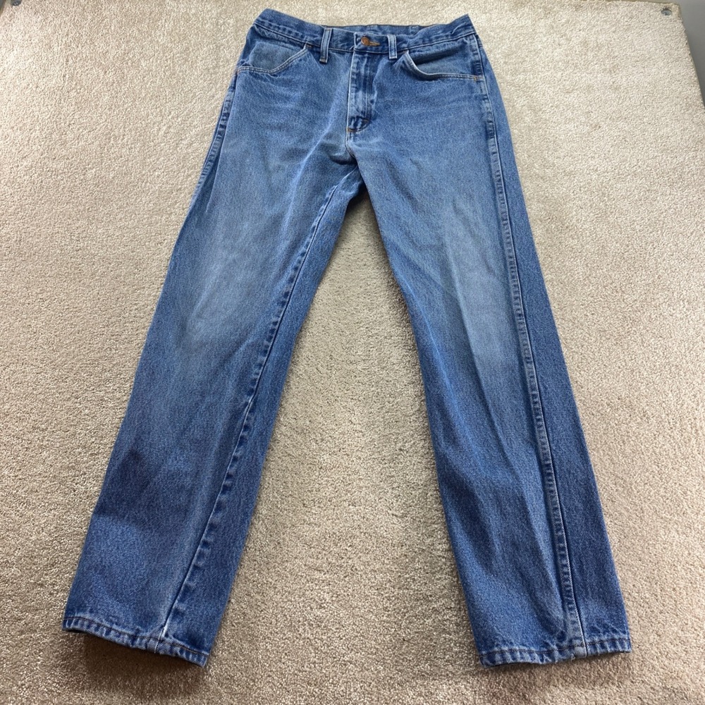 Rustler Regular Fit Straight Leg‎ Jeans Mens 31x32 Blue Denim Western Cowboy